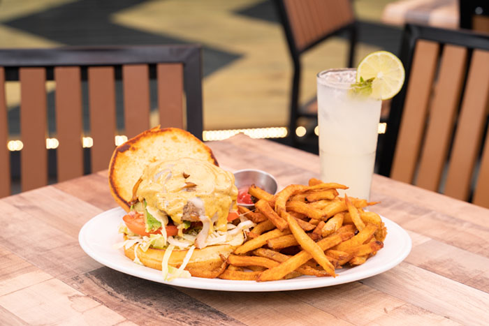 Burger with Fries at Didis Downtown